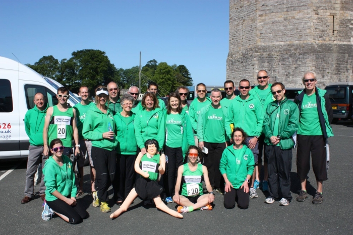 The 2015 Welsh Castles Relay team at Caernarfon Castle 